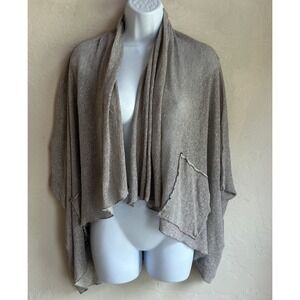 Alembika Ozai N Ku Linen Knit Draped Cardigan Shawl‎ 1 S Oversized Lagenlook Art